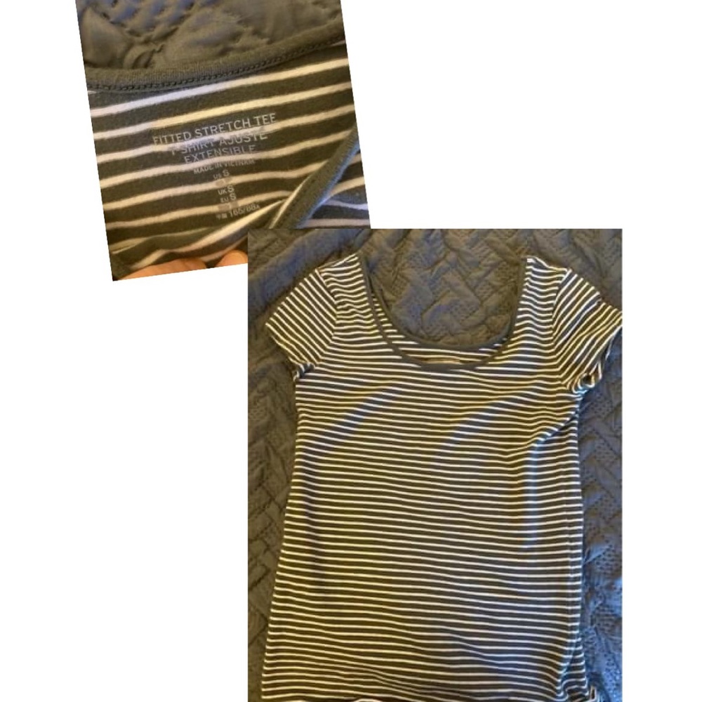Gap small, striped, stretch, fitted t-shirt